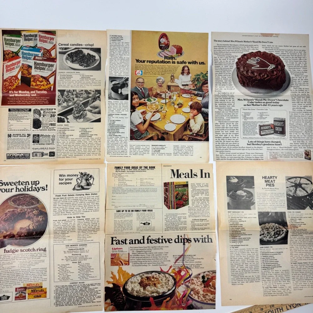 Vintage 1961 Better Homes and Gardens Casserole Cook Book Hardcover Clippings‎
